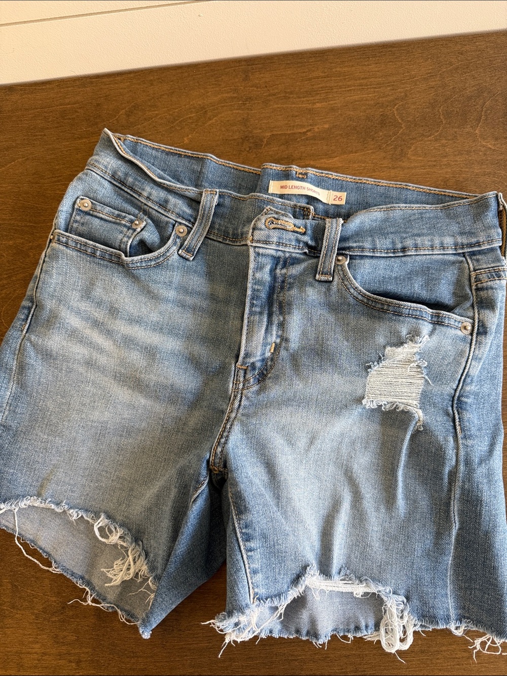 Levi's Light Blue Denim Shorts